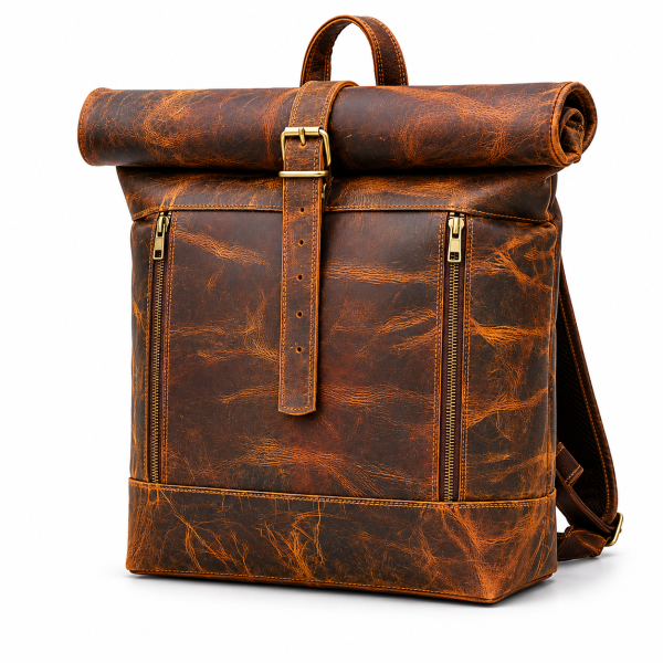 Jaisalmer Roll-Top | Unisex Leather Backpack