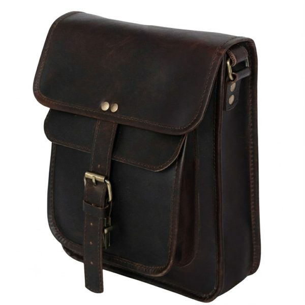 Nalanda Satchel | Leather Messenger Crossbody For Men & Women