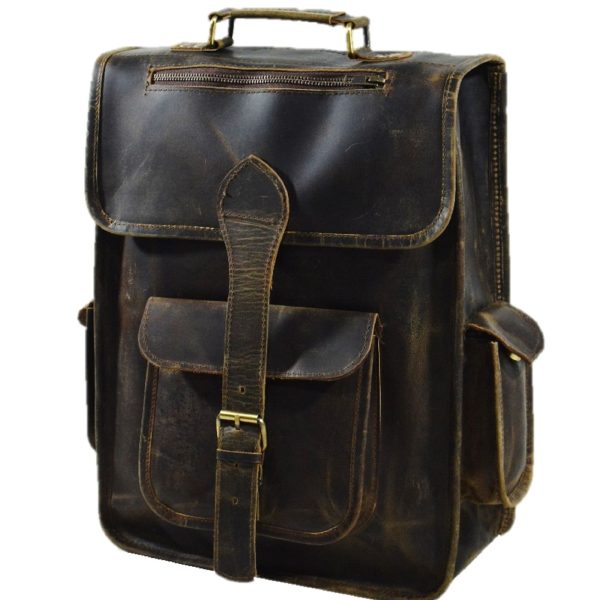 Leather Backpack Rucksack Vintage Bag Leather Handmade Vintage Style College Bag