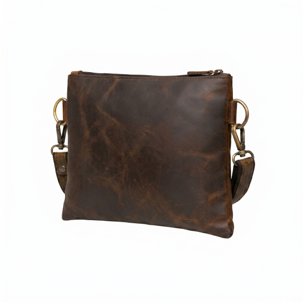 Almora | Dark Brown Mini Leather Crossbody Bag For Women